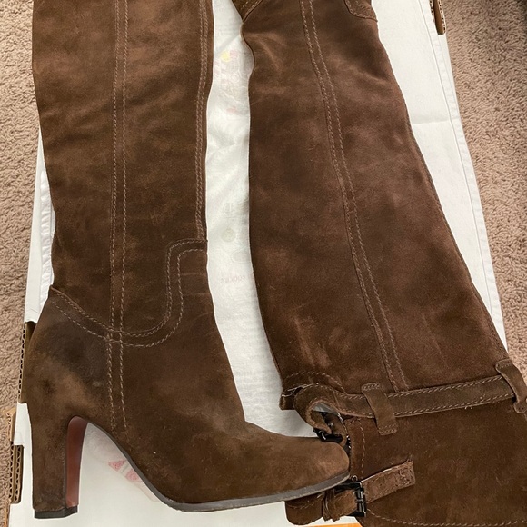 Sam Edelman Brown Sutton Suede Over The Knee Boots - Picture 3 of 5